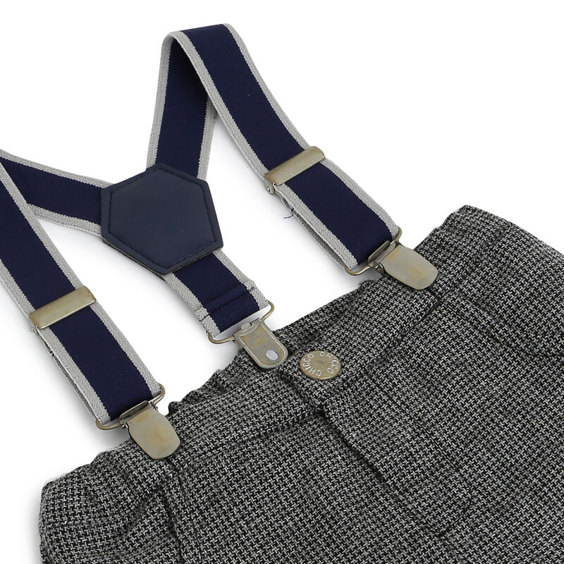 Boys Medium Grey Solid Long Trouser image number 2